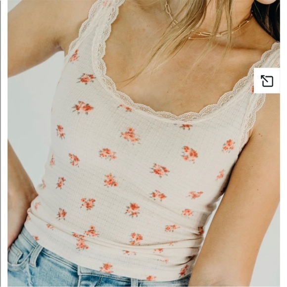 Carly Jean Los Angeles Julia Rose & Lace Tank - Picture 6 of 6